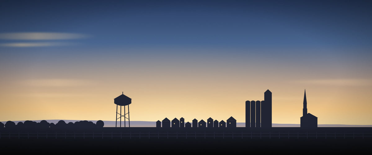 Edwardsville skyline illustration