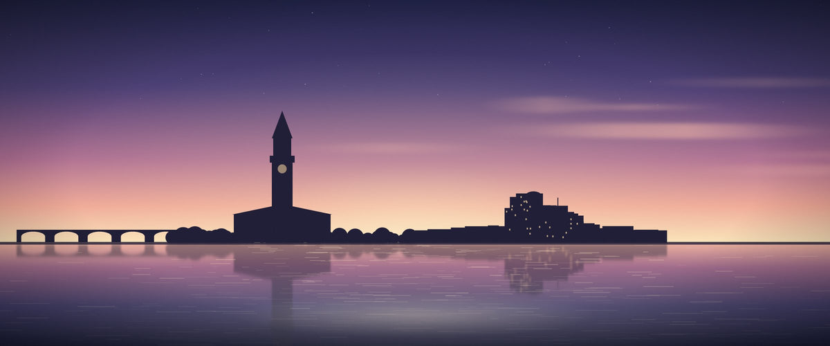 New Brunswick skyline illustration
