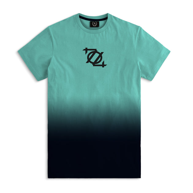 Teal and White Slim Fit Premium Tie Dye Unisex Shirt S-38