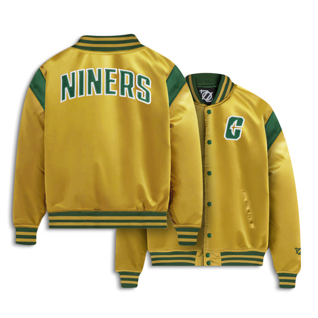 704 Shop x Charlotte 49ers Process™ Collegiate Satin Jacket - Green/Mu