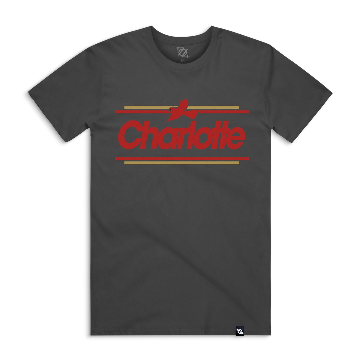 704 Shop Charlotte Cardinal Tee - Coal/Multi (Unisex)