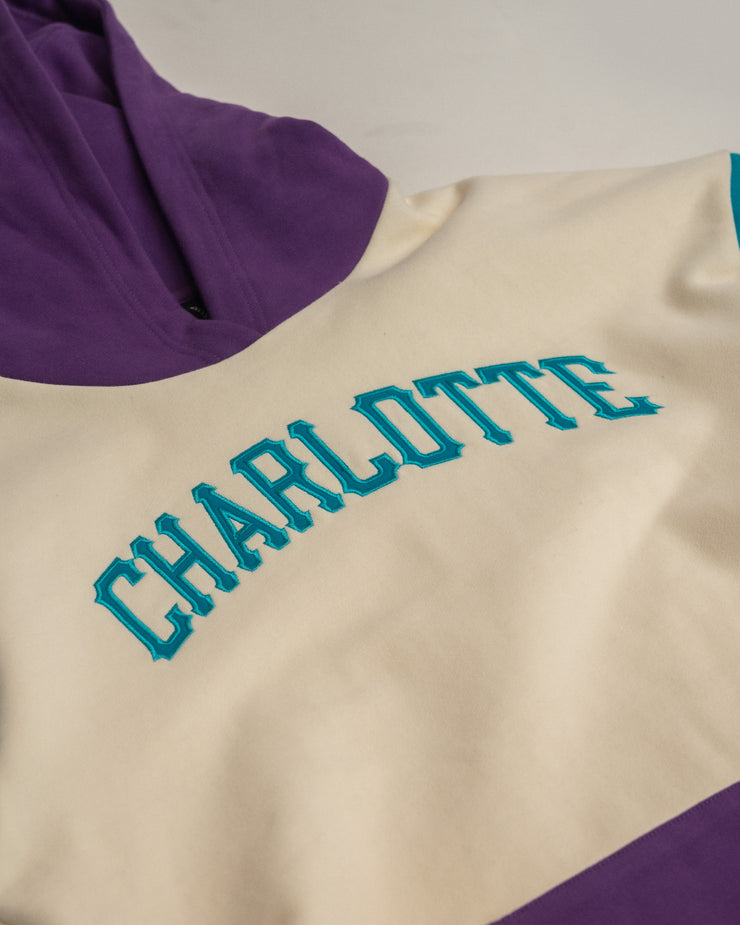 704 Shop Process™ Charlotte Throwback Hoodie - Antique White/Enamel Blue/Picasso Purple (Unisex)