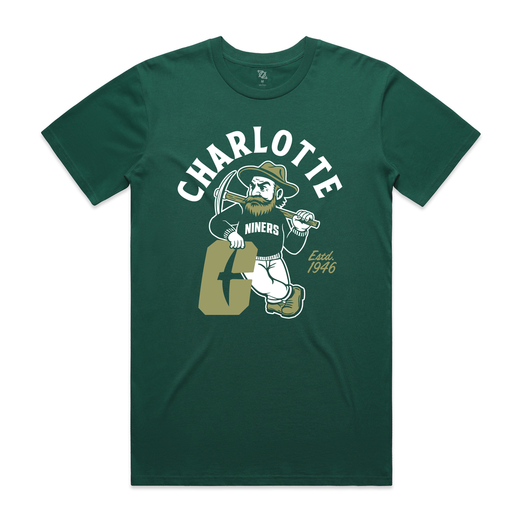UNCC Charlotte大学 USA古着Tシャツ Norm2025GreenTee_fd3477a1-39eb