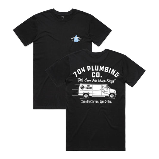 704 Shop 704 Plumbing Co Tee - Black (Unisex)