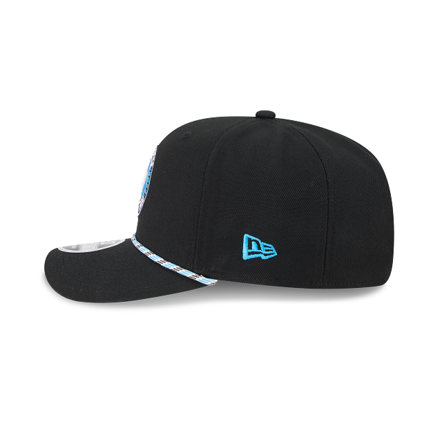 Men's Charlotte City Baseball Cap - NC Embroidered Dad Hat, Washed Cotton, Black, Size 7 3/8
