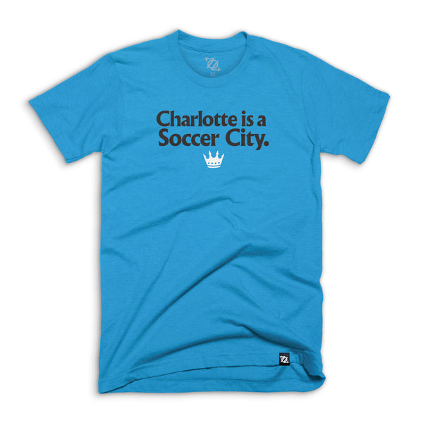 704 Shop x Charlotte FC Charlotte is a Soccer City Tee - Blue (Unisex)