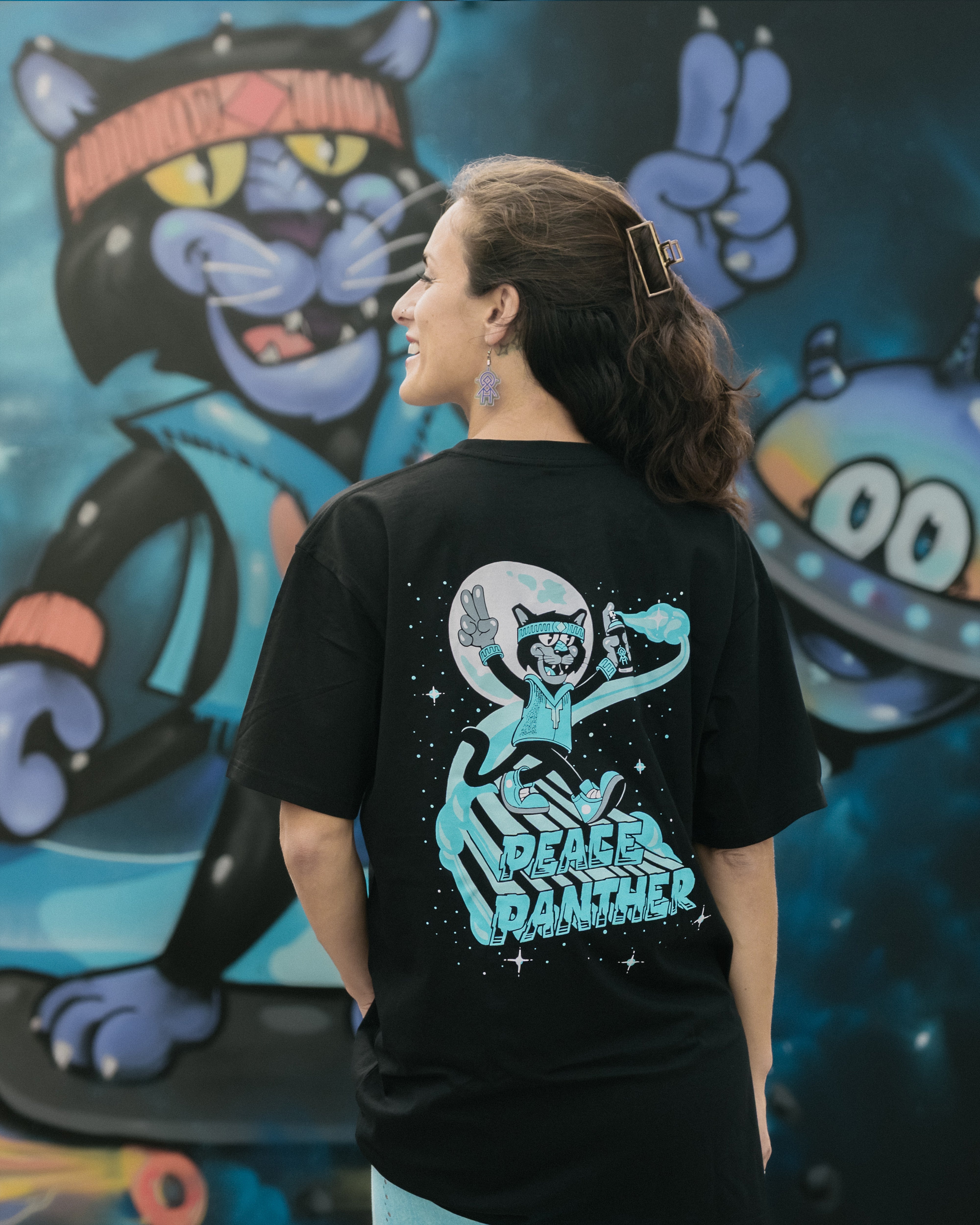 【PORTERNA】Rana See-Through Pocket T-Shirt Piece for Peace Movement (Panther) – 704 Shop