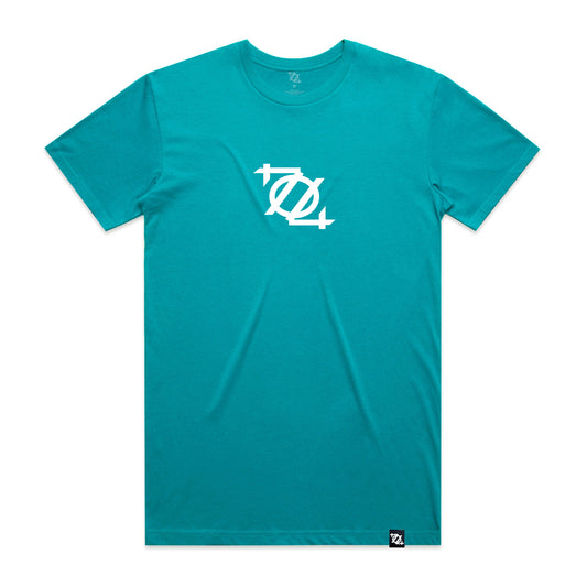 704 Shop Classic Logo Tee - Teal/White (Unisex)