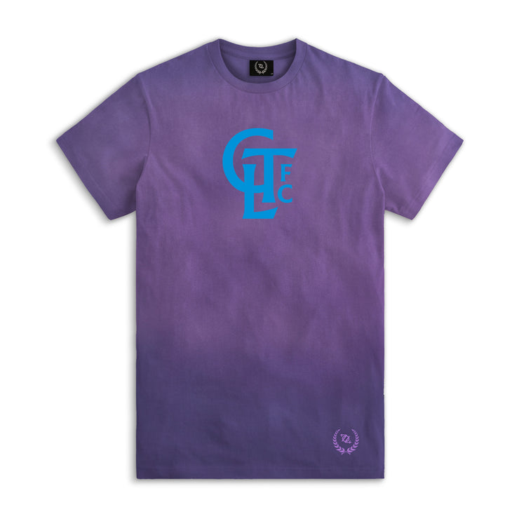 704 Shop x Charlotte FC Spray Washed Lockup Tee - Grape/Dresden (Unisex)