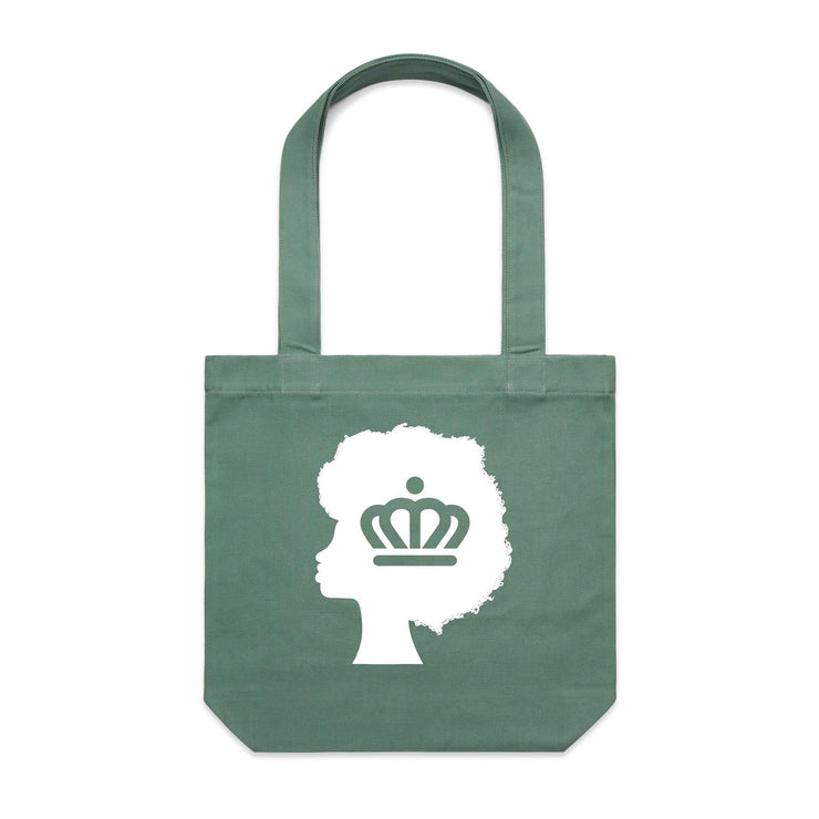 704 Shop x City of Charlotte - Afro Crown Tote Bag- Limited Edition Black History Month Product - Sage