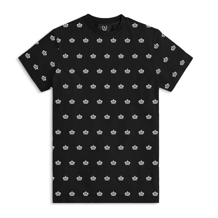 704 Shop x City of Charlotte Process™ All-Over Official Crown Tee - Black/White (Unisex)
