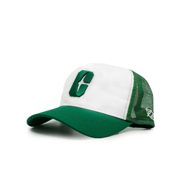 704 Shop x Charlotte 49ers Process™ 5 Panel Trucker Cap - All In C - Ivory/Green