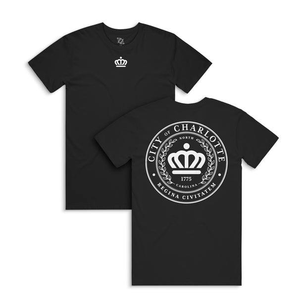 704 Shop x City of Charlotte Official Crown Seal Tee - Black/White (Unisex)