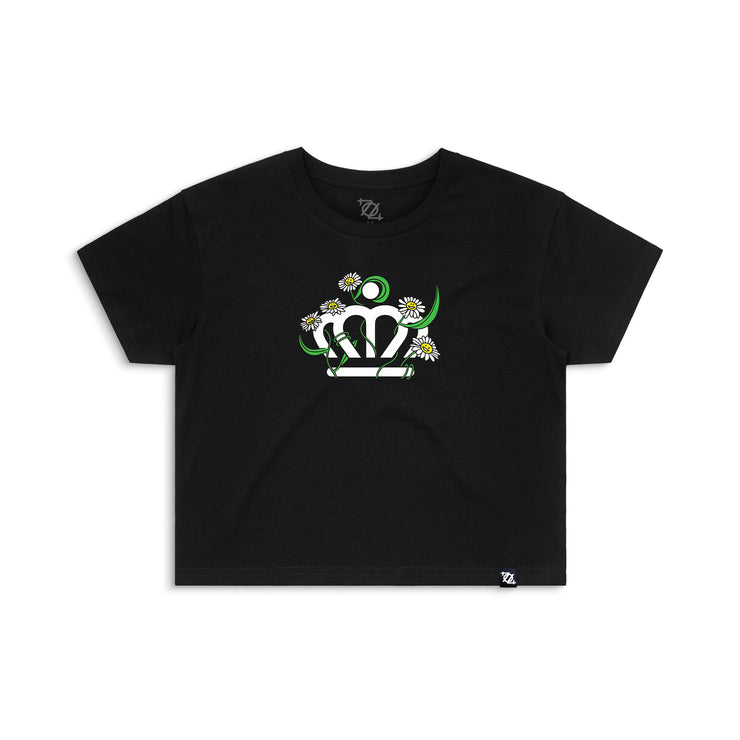 704 Shop x City of Charlotte Official Crown In Bloom Crop Tee - Black (Women's)
