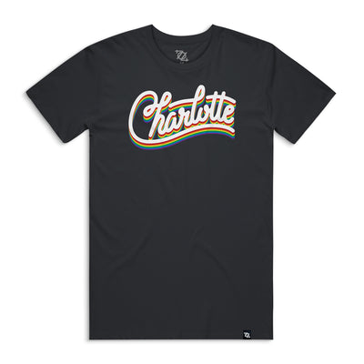 704 Shop Charlotte Script Tee Pride Edition - Black (Unisex)