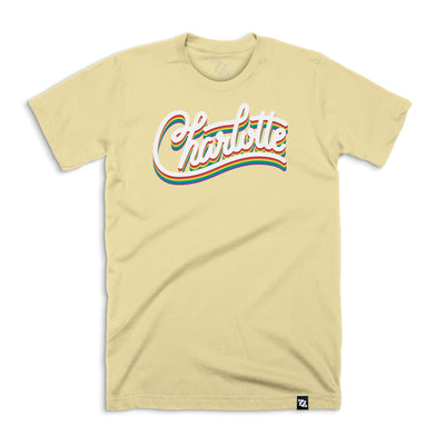 704 Shop Charlotte Script Tee Pride Edition - Canary (Unisex)