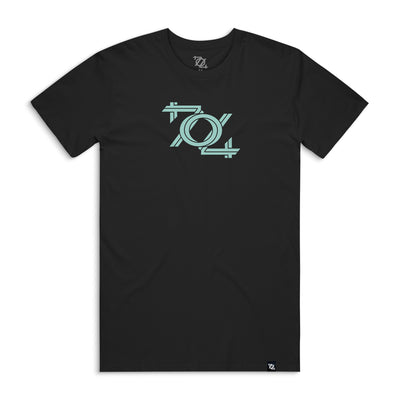 704 Shop Striker Logo Tee - Black/Mint (Unisex)