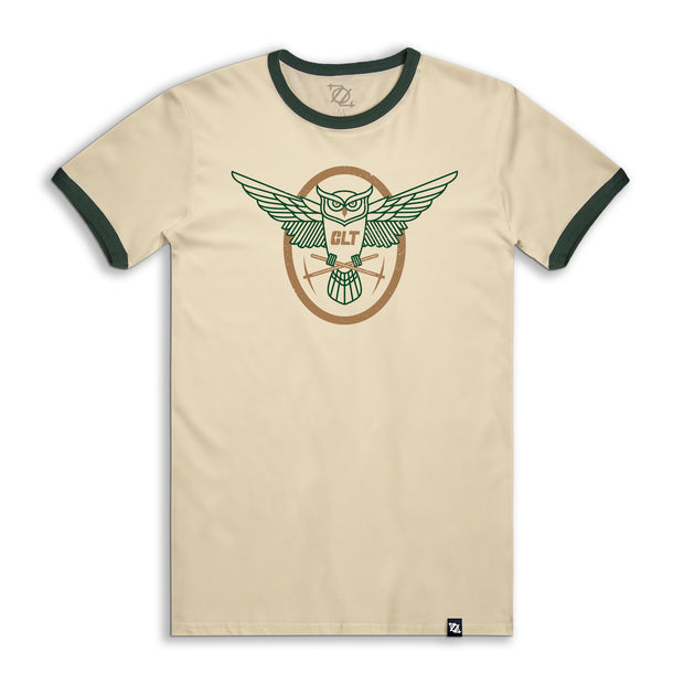 MakeMine 704 Shop x Charlotte 49ers Process Side Dyed All-In C Tee - White/Green (Unisex) Xs